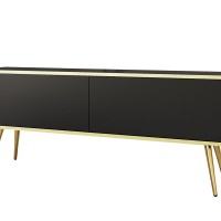 Έπιπλο τηλεόρασης ORO ανθρακί + Χρυσό 135x53x32cm