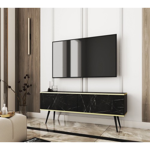 Έπιπλο τηλεόρασης ORO Μάρμαρο 135x53x32cm