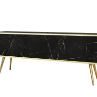 Έπιπλο τηλεόρασης ORO Μάρμαρο+ χρυσό 135x53x32cm