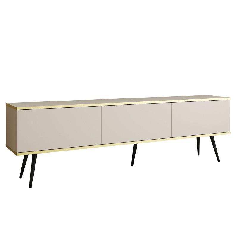 Έπιπλο τηλεόρασης ORO  Μπεζ + Μαύρο 175x53x32cm