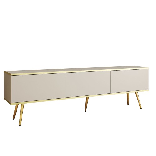 Έπιπλο τηλεόρασης ORO  Μπεζ + Χρυσό 175x53x32cm