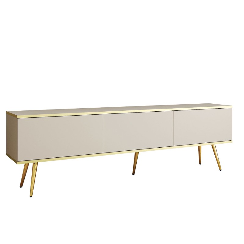 Έπιπλο τηλεόρασης ORO  Μπεζ + Χρυσό 175x53x32cm