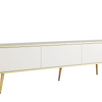 Έπιπλο τηλεόρασης ORO  Λευκό+ Χρυσό 175x53x32cm