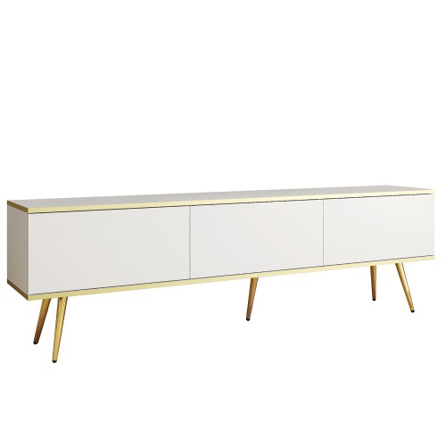 Έπιπλο τηλεόρασης ORO  Λευκό+ Χρυσό 175x53x32cm