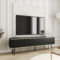 Έπιπλο τηλεόρασης ORO  Ανθρακί  175x53x32cm