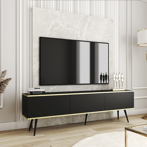 Έπιπλο τηλεόρασης ORO  Ανθρακί  175x53x32cm