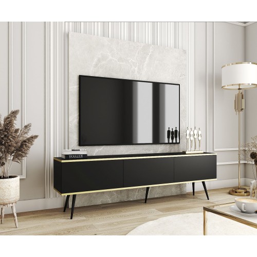 Έπιπλο τηλεόρασης ORO  Ανθρακί  175x53x32cm