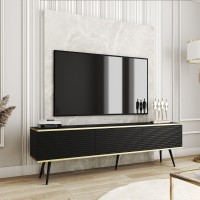 Έπιπλο τηλεόρασης ORO_MDF Ανθρακί 175x53x32cm