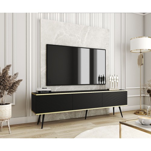Έπιπλο τηλεόρασης ORO_MDF Ανθρακί 175x53x32cm