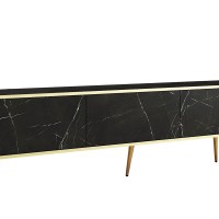 Έπιπλο τηλεόρασης ORO  Μάρμαρο + χρυσό 175x53x32cm