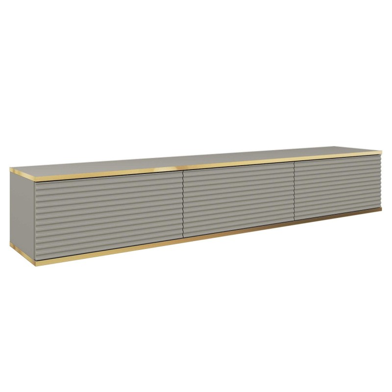 Κρεμαστό έπιπλο τηλεόρασης ORO_MDF γκρι 175x30x32cm