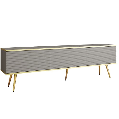 Έπιπλο τηλεόρασης ORO_MDF Γκρι +Χρυσό 175x53x32cm