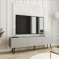 Έπιπλο τηλεόρασης ORO  γκρι 175x53x32cm