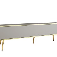 Έπιπλο τηλεόρασης ORO  γκρι+ Χρυσό 175x53x32cm