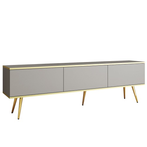 Έπιπλο τηλεόρασης ORO  γκρι+ Χρυσό 175x53x32cm