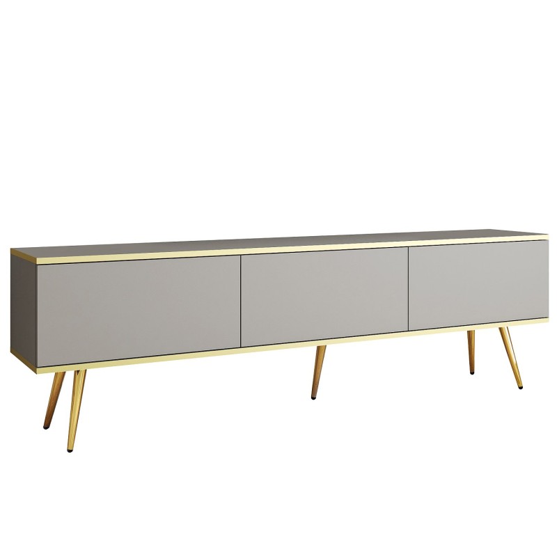 Έπιπλο τηλεόρασης ORO  γκρι+ Χρυσό 175x53x32cm