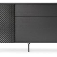 Μπουφές με συρτάρια Raven Ανθρακί 144x38x83cm