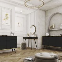 Μπουφές Oro Ανθρακί 160x85x39cm