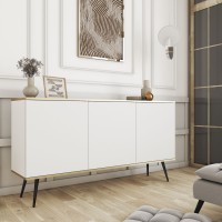 Μπουφές Oro λευκό + μαύρο 160x85x39cm