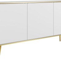 Μπουφές Oro λευκό με χρυσό 160x85x39cm