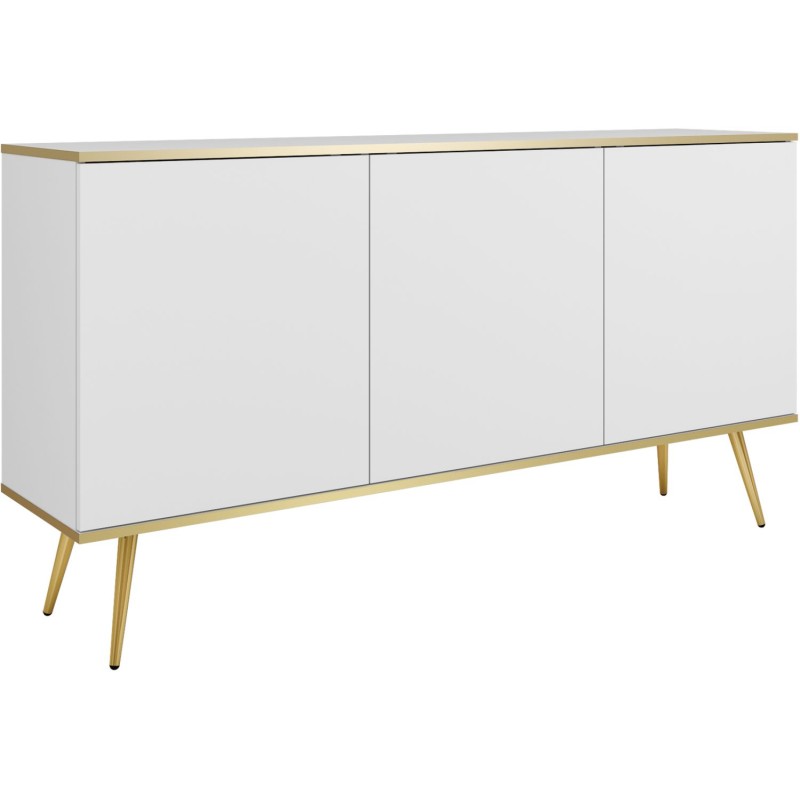 Μπουφές Oro λευκό με χρυσό 160x85x39cm