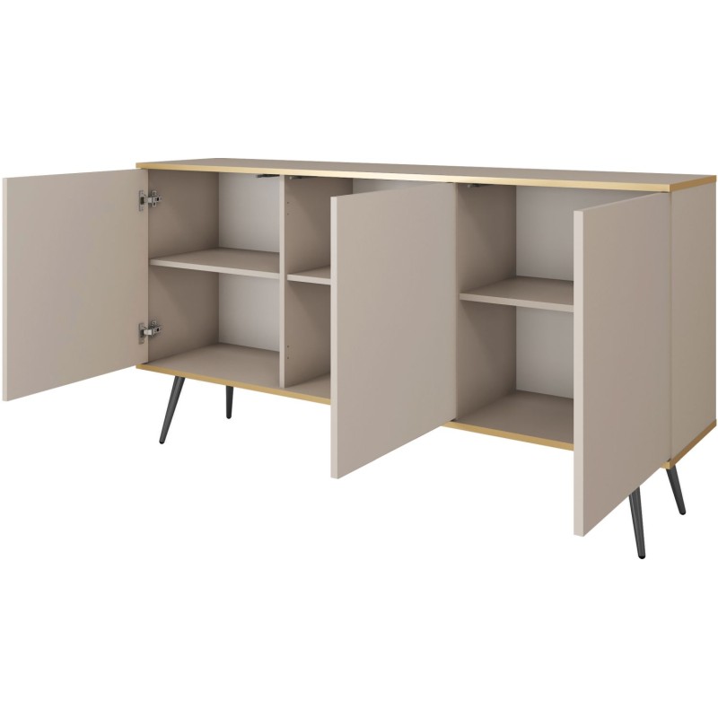 Μπουφές Oro Μπεζ+χρυσό 160x85x39cm