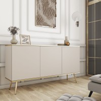Μπουφές Oro Μπεζ+χρυσό 160x85x39cm
