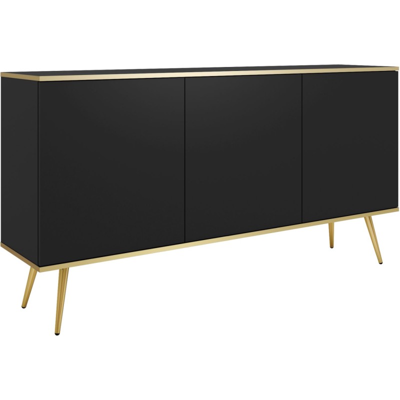 Μπουφές Oro Ανθρακί + χρυσό 160x85x39cm