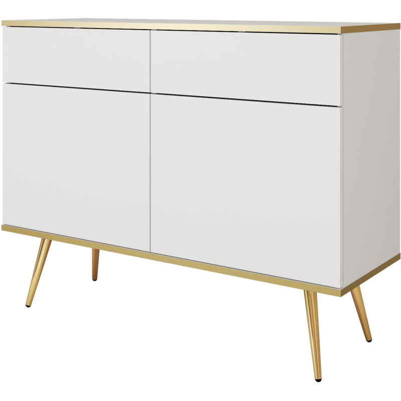 Μπουφές Oro λευκό με χρυσό 107x85x39cm