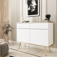 Μπουφές Oro λευκό με χρυσό 107x85x39cm