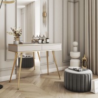 Κονσόλα Oro μπέζ με χρυσό 102x80x50cm