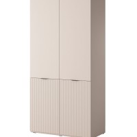 Ντουλάπα Sandbox τετράφυλλη Μπεζ 202x200x51cm
