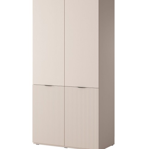 Ντουλάπα Sandbox τετράφυλλη Μπεζ 202x200x51cm