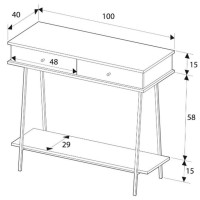 Κονσόλα Elite 702 Λευκό Μινκ 100x89x41cm