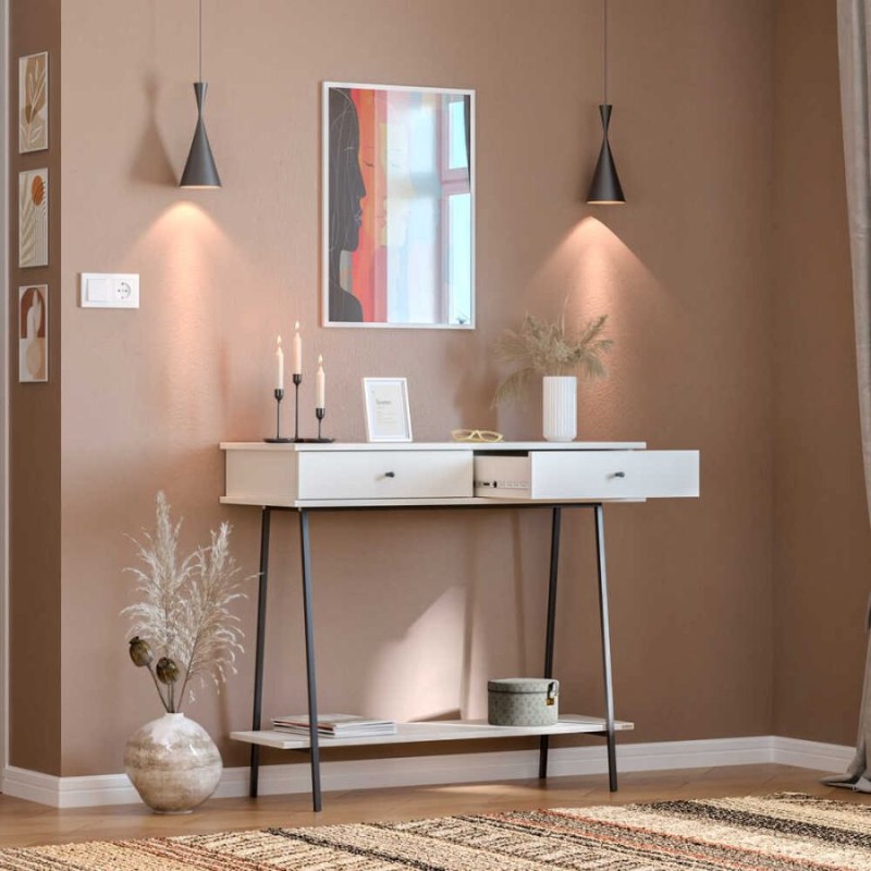 Κονσόλα Elite 702 Λευκό Μινκ 100x89x41cm