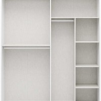 Ντουλάπα Oryana τετράφυλλη Λευκή 180x210x62cm