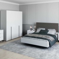 Ντουλάπα Oryana τετράφυλλη Λευκή 180x210x62cm