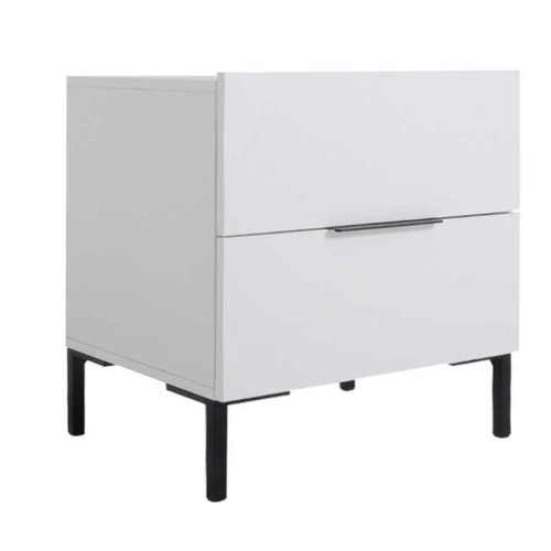 Κομοδίνο KMD-1720-DD OryanaΛευκό 55x59x44cm