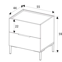 Σετ κρεβατοκάμαρας Oryana Λευκό για στρώμα 160x200cm