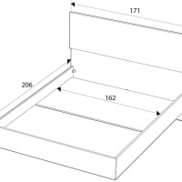 Σετ κρεβατοκάμαρας Oryana Λευκό για στρώμα 160x200cm