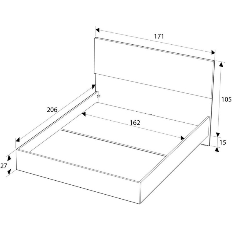 Σετ κρεβατοκάμαρας Oryana Λευκό για στρώμα 160x200cm