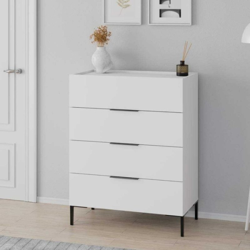 Συρταριέρα Oryana 1740 Λευκή 80x104x44cm