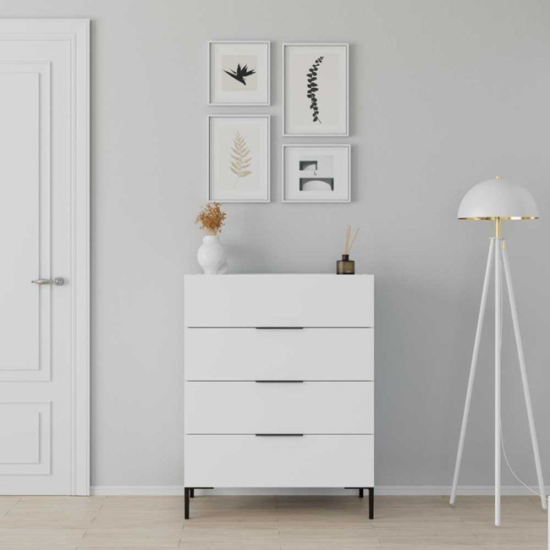 Συρταριέρα Oryana 1740 Λευκή 80x104x44cm