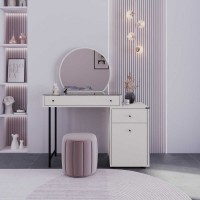 Τουαλέτα- μπουντουάρ Dior TMU-713-VV χρώμα λευκό του πάγου 108x130x47cm