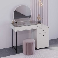 Τουαλέτα- μπουντουάρ Dior TMU-713-VV χρώμα λευκό του πάγου 108x130x47cm