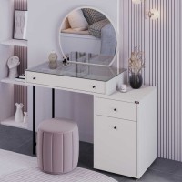 Τουαλέτα- μπουντουάρ Dior TMU-713-VV χρώμα λευκό του πάγου 108x130x47cm