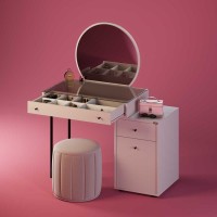 Τουαλέτα- μπουντουάρ Dior TMU-713-VV χρώμα λευκό του πάγου 108x130x47cm