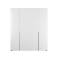 Ντουλάπα Oryana τετράφυλλη Λευκή 180x210x62cm
