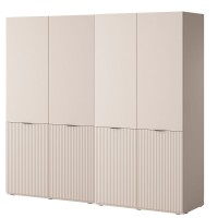 Ντουλάπα Sandbox τετράφυλλη Μπεζ 202x200x51cm