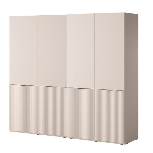 Ντουλάπα Sandbox τετράφυλλη Μπεζ 202x200x51cm